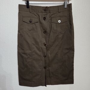 Talbots Button-Front Pencil Skirt Women's Size 8